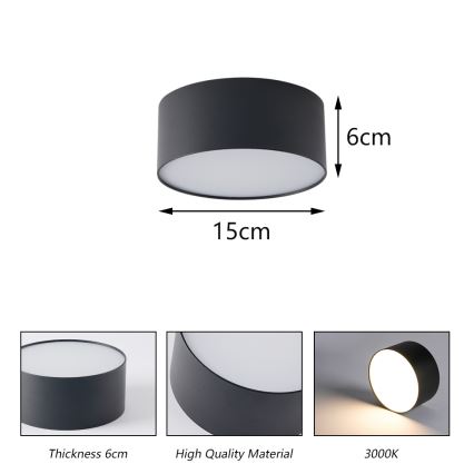 Brilagi - LED plafon łazienkowy FORIS LED/20W/230V śr. 15 cm biały IP44