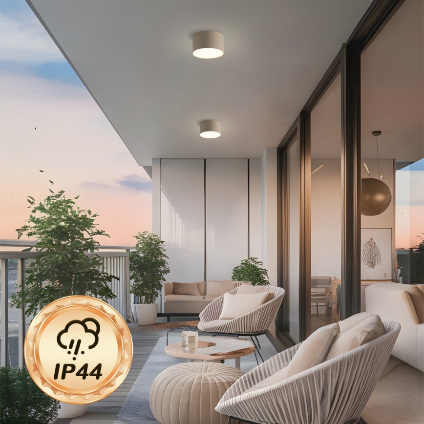 Brilagi - LED Oprawa sufitowa łazienkowa FORIS LED/9W/230V śr. 9 cm beżowa IP44 CRI 90