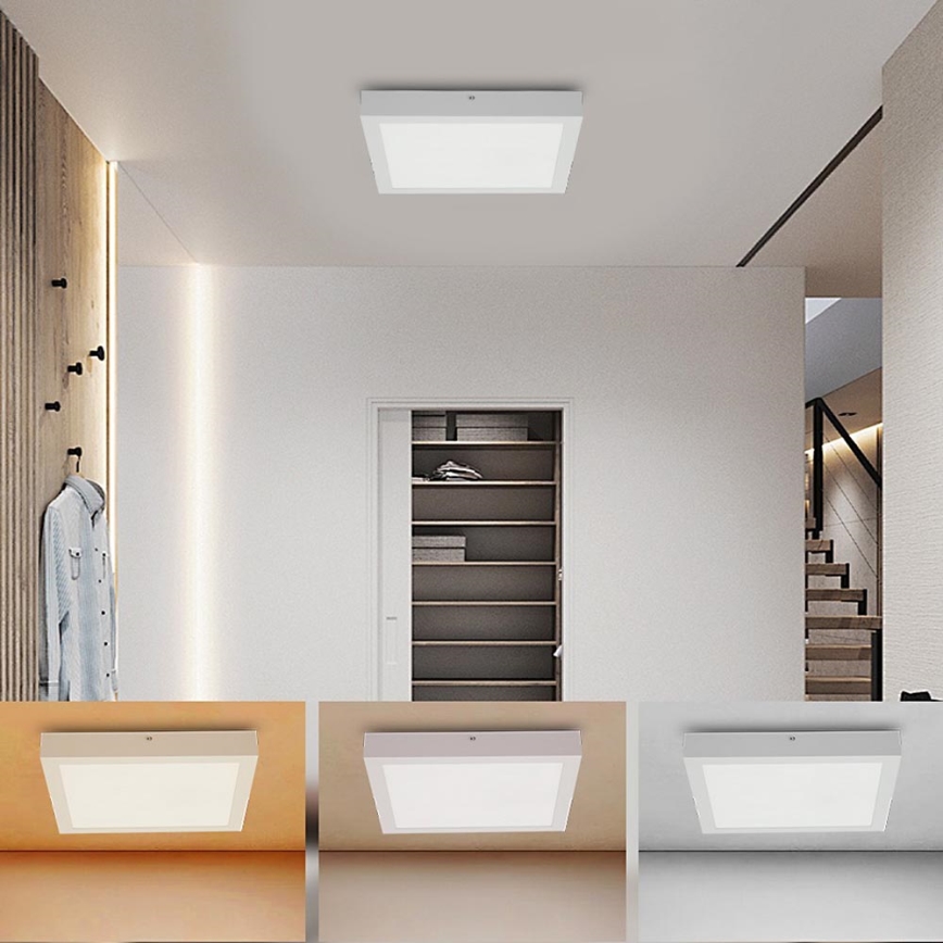 Brilagi - LED Plafon łazienkowy FRAME LED/24W/230V 30x30 cm 3000/4000/6000K IP44 biały