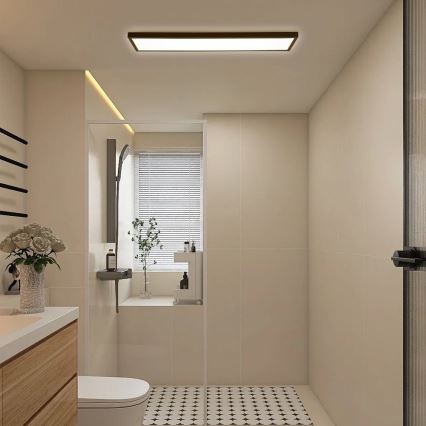 Brilagi - LED Plafon łazienkowy FRAME LED/50W/230V 120x30 cm IP44 czarny