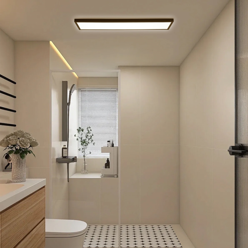 Brilagi - LED Plafon łazienkowy FRAME LED/50W/230V 120x30 cm IP44 czarny