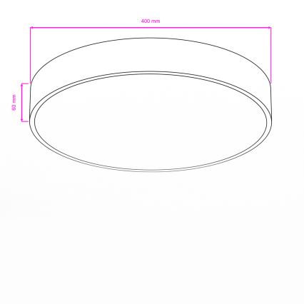 Brilagi - LED oprawa sufitowa do łazienki POOL LED/36W/230V 3000/4000/5500K śr. 40 cm IP54 brąz