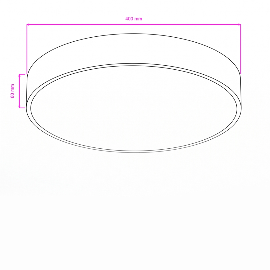 Brilagi - LED oprawa sufitowa do łazienki POOL LED/36W/230V 3000/4000/5500K śr. 40 cm IP54 brąz