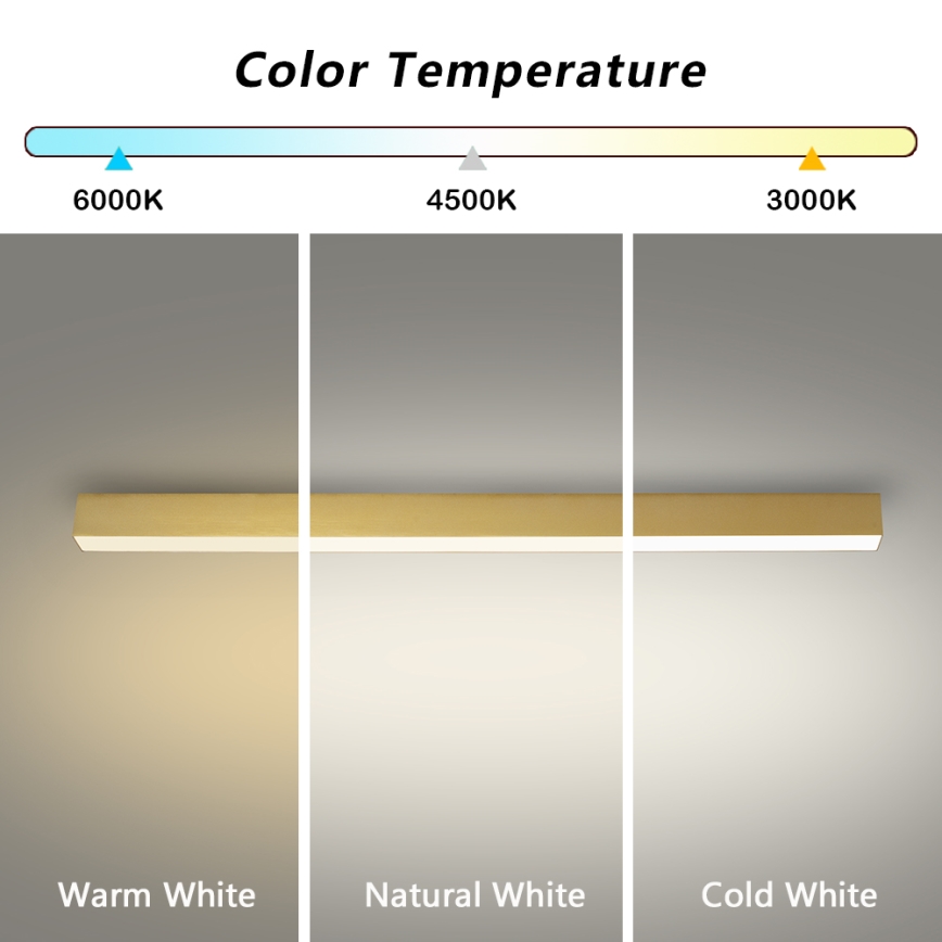 Brilagi - LED łazienkowa oprawa sufitowa SLEEKLINE LED/40W/230V 3000/4500/6000K złota IP44