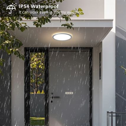 Brilagi - LED łazienkowa lampa sufitowa ULTRA SLIM LED/18W/230V śr. 30 cm srebrna IP54