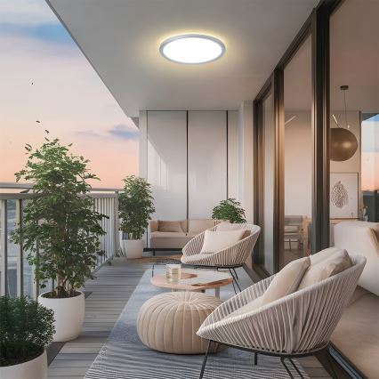 Brilagi - LED łazienkowa lampa sufitowa ULTRA SLIM LED/18W/230V śr. 30 cm srebrna IP54