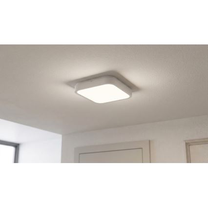 Brilagi - Plafon LED do łazienki z czujnikiem ZENNA LED/18W/230V 28,5x28,5 cm IP44 biały + pilot zdalnego sterowania