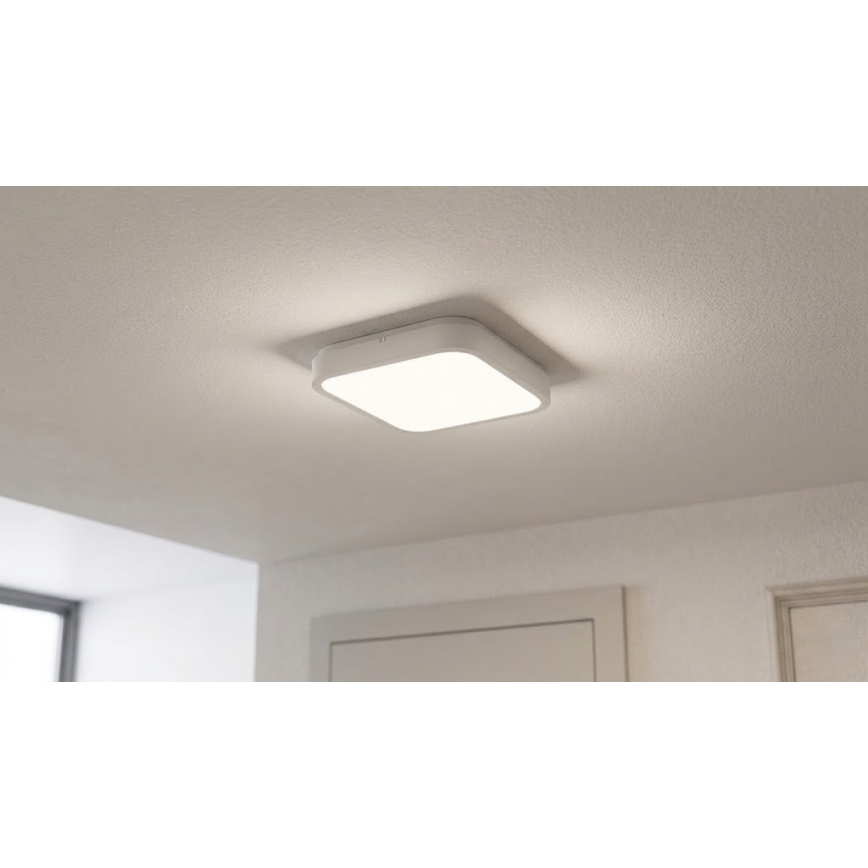 Brilagi - Plafon LED do łazienki z czujnikiem ZENNA LED/18W/230V 28,5x28,5 cm IP44 biały + pilot zdalnego sterowania