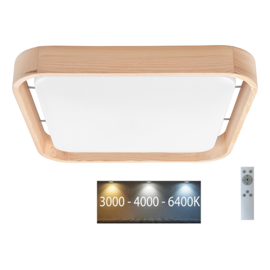 Brilagi - LED Plafon MANAROLA CUBIC LED/24W/230V 3000-6500K sosna + +pilot