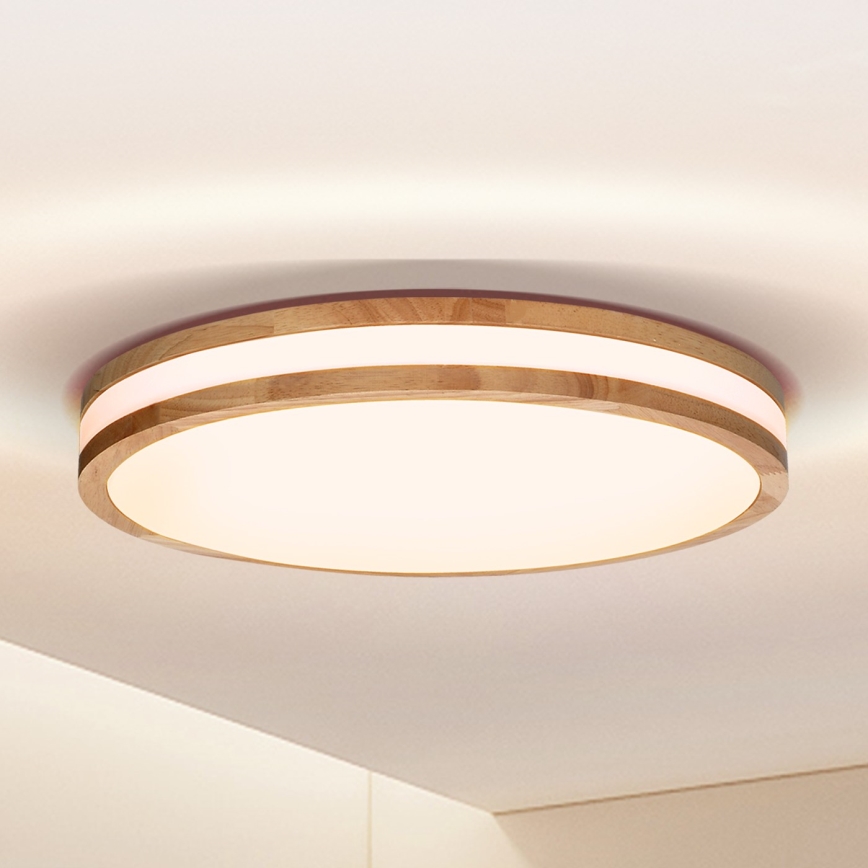 Brilagi - LED Plafon MOLINA LED/24W/230V dąb śr. 29 cm