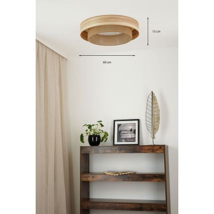 Brilagi - LED Plafon MONTANA BOHO LED/26W/230V śr. 60 cm brązowy