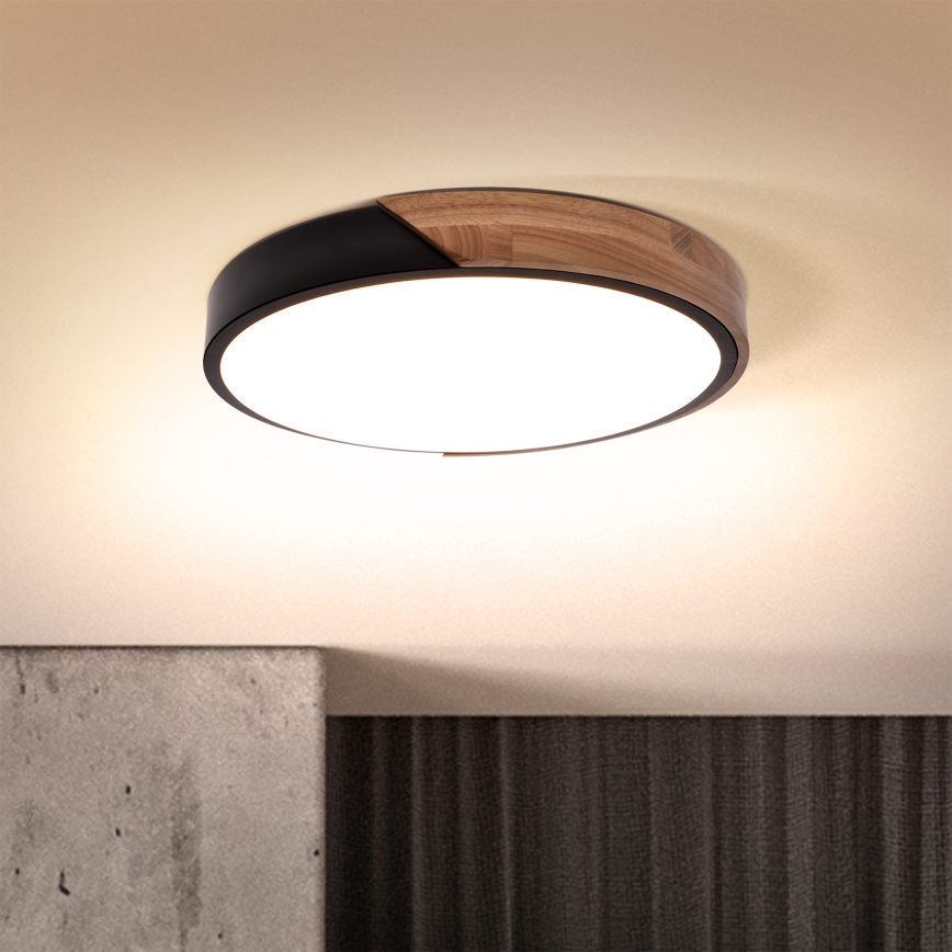 Brilagi - LED Plafon PILANA LED/24W/230V dąb śr. 30 cm