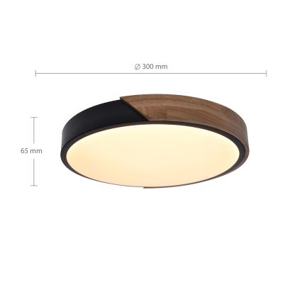Brilagi - LED Plafon PILANA LED/24W/230V dąb śr. 30 cm