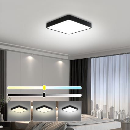 Brilagi - LED Plafon POOL LED/36W/230V 3000/4500/6000K 40x40 cm czarny