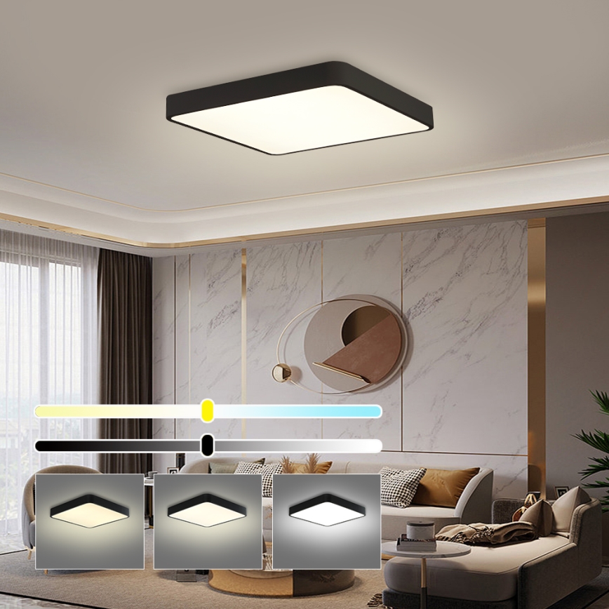 Brilagi - LED Plafon POOL LED/48W/230V 3000/4500/6000K 50x50 cm czarny