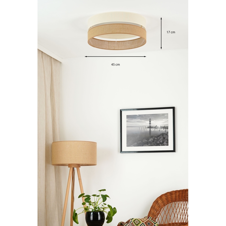 Brilagi - LED Plafon ROYAL YUTE LED/24W/230V śr. 45 cm beżowy/kremowy