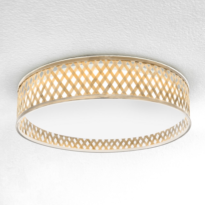Brilagi - LED Plafon ściemnialny CAMILA LED/48W/230V 3000-6500K bambus śr. 40 cm + pilot zdalnego sterowania