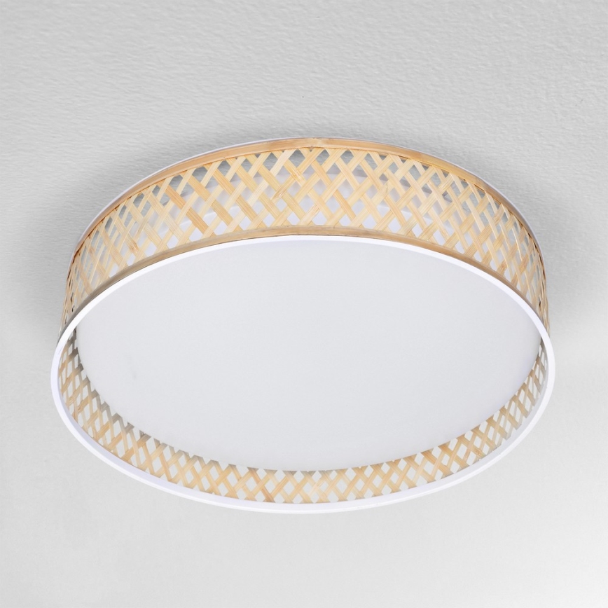 Brilagi - LED Plafon ściemnialny CAMILA LED/48W/230V 3000-6500K bambus śr. 40 cm + pilot zdalnego sterowania