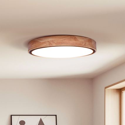 Brilagi - LED Plafon ściemnialny GLORIA LED/48W/230V 3000-6500K dąb śr. 40 cm + pilot zdalnego sterowania