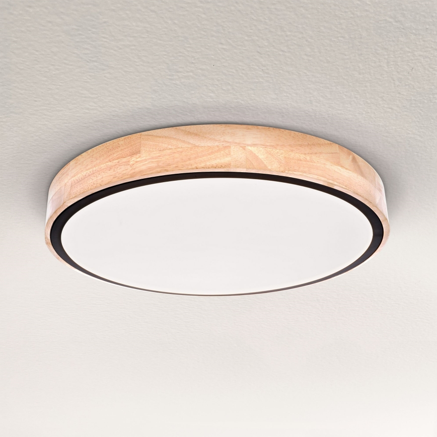 Brilagi - LED Plafon ściemnialny GLORIA LED/48W/230V 3000-6500K dąb śr. 40 cm + pilot zdalnego sterowania