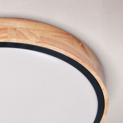 Brilagi - LED Plafon ściemnialny GLORIA LED/48W/230V 3000-6500K dąb śr. 40 cm + pilot zdalnego sterowania