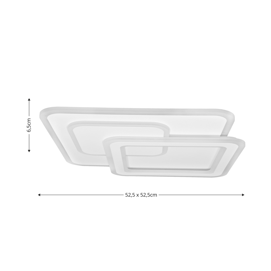 Brilagi - LED Plafon ściemnialny MODERN LED/80W/230V 2700-6500K 52,5x52,5 cm + pilot zdalnego sterowania