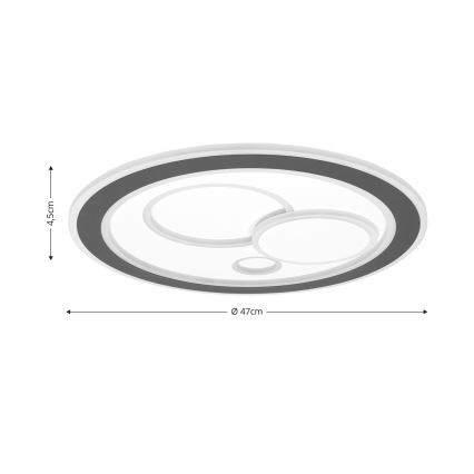 Brilagi - LED Plafon ściemnialny MODERN LED/89W/230V 2700-6500K śr. 47 cm + pilot zdalnego sterowania
