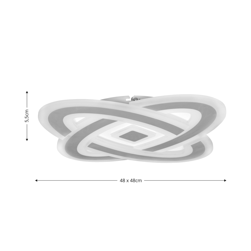 Brilagi - LED Plafon ściemnialny MODERN LED/90W/230V 2700-6500K 48x48 cm+ pilot zdalnego sterowania