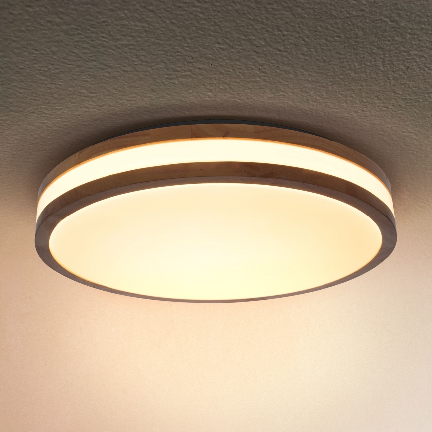 Brilagi - LED Plafon ściemnialny MOLINA LED/48W/230V 3000-6500K dąb śr. 38 cm + pilot zdalnego sterowania
