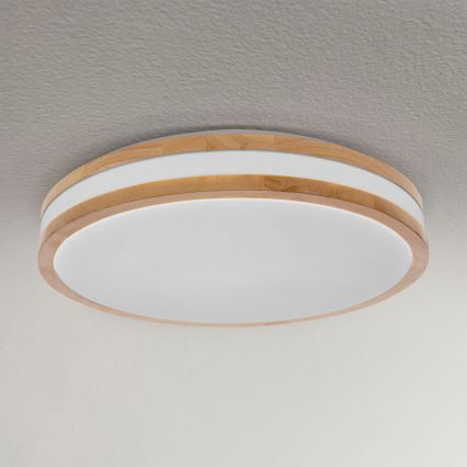 Brilagi - LED Plafon ściemnialny MOLINA LED/48W/230V 3000-6500K dąb śr. 38 cm + pilot zdalnego sterowania