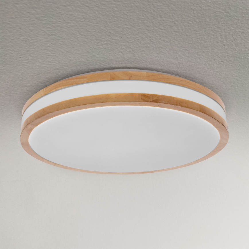 Brilagi - LED Plafon ściemnialny MOLINA LED/48W/230V 3000-6500K dąb śr. 38 cm + pilot zdalnego sterowania