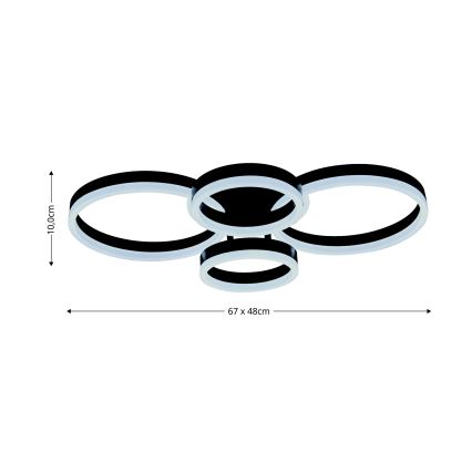 Brilagi - LED Plafon ściemnialny ORBITS LED/49W/230V 3000/4000/6000K + pilot zdalnego sterowania