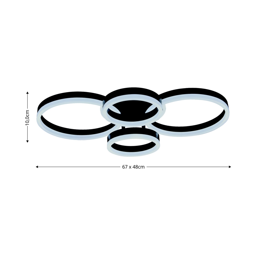 Brilagi - LED Plafon ściemnialny ORBITS LED/49W/230V 3000/4000/6000K + pilot zdalnego sterowania