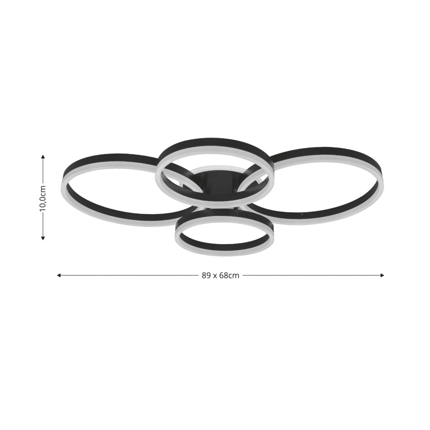Brilagi - LED Plafon ściemnialny ORBITS LED/52W/230V 3000/4000/6000K + zdalne sterowanie