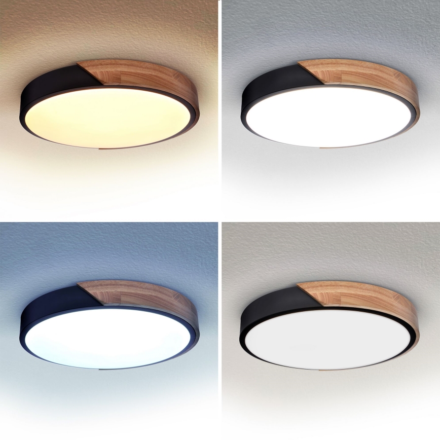 Brilagi - LED Plafon ściemnialny PILANA LED/48W/230V 3000-6500K dąb śr. 40 cm + pilot zdalnego sterowania