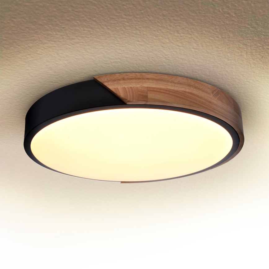 Brilagi - LED Plafon ściemnialny PILANA LED/48W/230V 3000-6500K dąb śr. 40 cm + pilot zdalnego sterowania