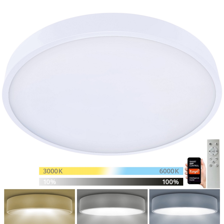 Brilagi - LED Plafon ściemnialny POOL SMART LED/60W/230V 50 cm 3000-6000K Wi-Fi Tuya + pilot zdalnego sterowania biały