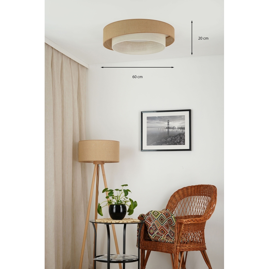 Brilagi - LED Plafon ściemnialny SHINE LED/24W/230V śr. 60 cm 3000/4000/6500K beżowy/kremowy + pilot zdalnego sterowania