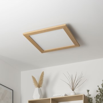 Brilagi - LED Plafon ściemnialny SLIMFRAME WOOD LED/36W/230V 49,5x49,5 cm 3000-6000K brązowy + zdalne sterowanie