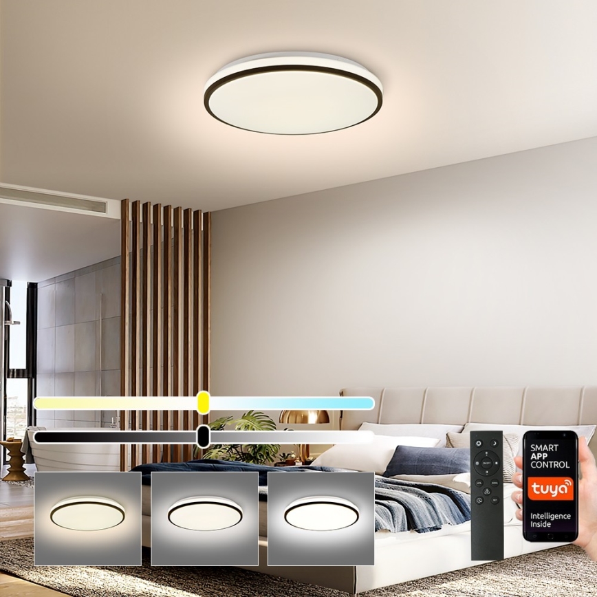Brilagi - LED Plafon ściemnialny SMART LED/28W/230V 3000-6000K śr. 35 cm Wi-Fi Tuya + pilot zdalnego sterowania
