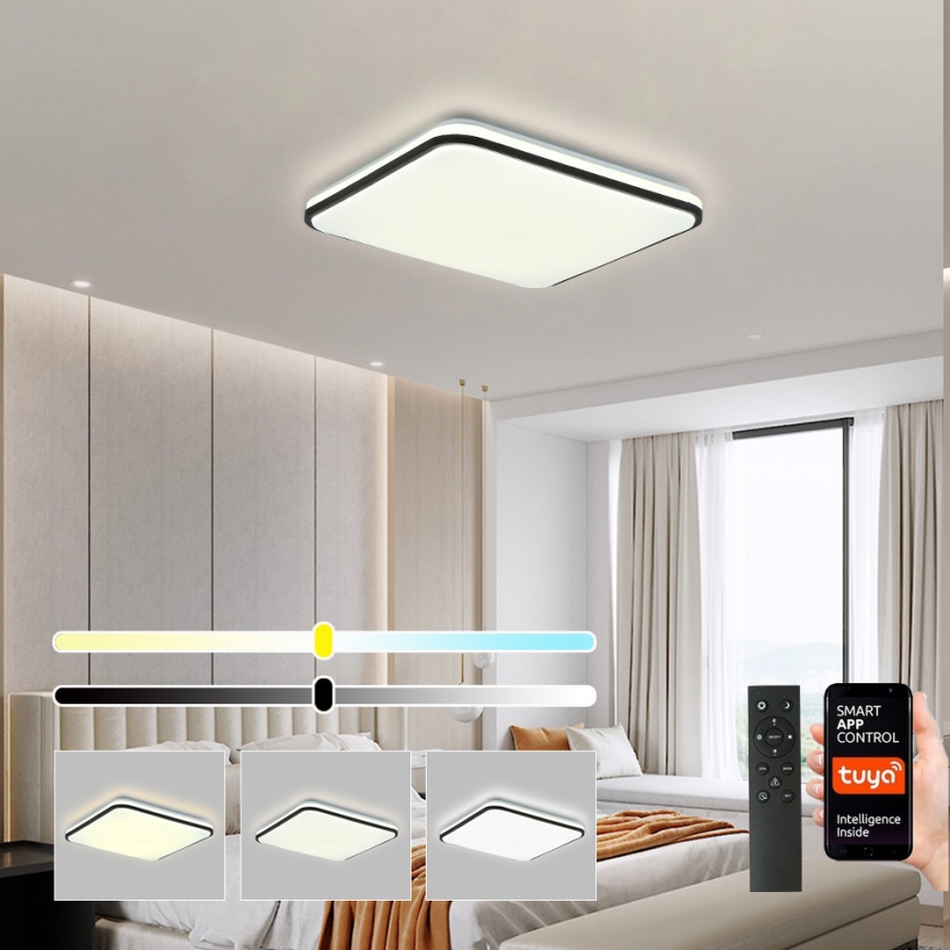 Brilagi - LED Plafon ściemnialny SMART LED/36W/230V 3000-6000K 45x45 cm Wi-Fi Tuya + pilot zdalnego sterowania