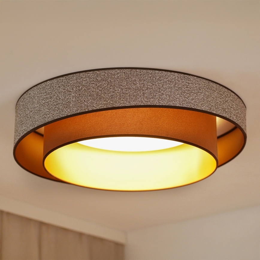 Brilagi - LED Plafon ściemnialny VEGAS SHINE LED/24W/230V śr. 60 cm 3000/4000/6500K brązowy + pilot zdalnego sterowania