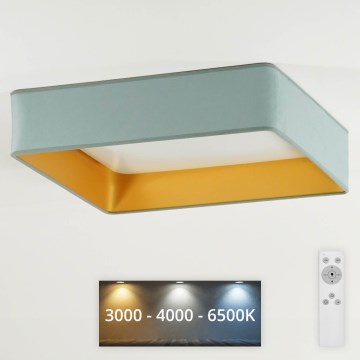 Brilagi - LED Plafon ściemnialny VELVET SQUARE LED/24W/230V 3000/4000/6500K + Pilot zdalnego sterowania miętowy