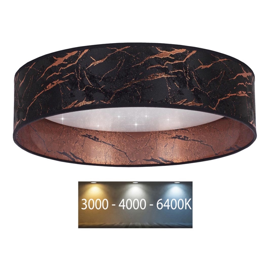Brilagi - LED Plafon ściemnialny VELVET STAR LED/36W/230V śr. 55 cm 3000K/4000K/6400K czarny/miedziany