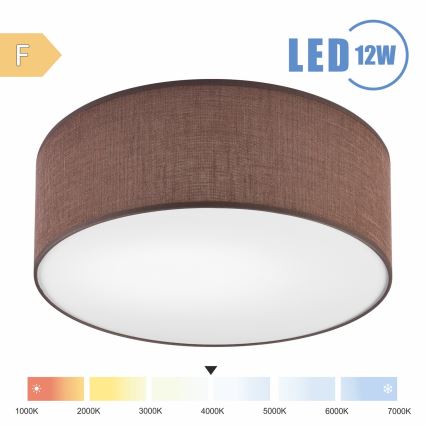 Brilagi - LED Plafon SIRIJA LED/12W/230V śr. 35 cm brązowy