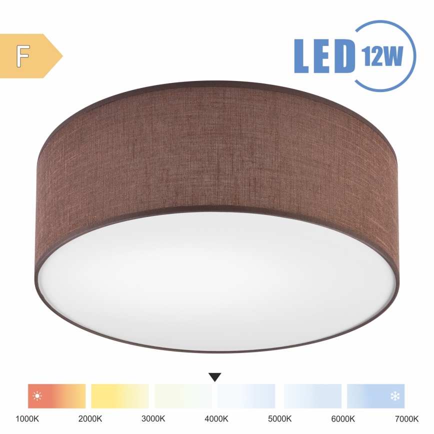 Brilagi - LED Plafon SIRIJA LED/12W/230V śr. 35 cm brązowy
