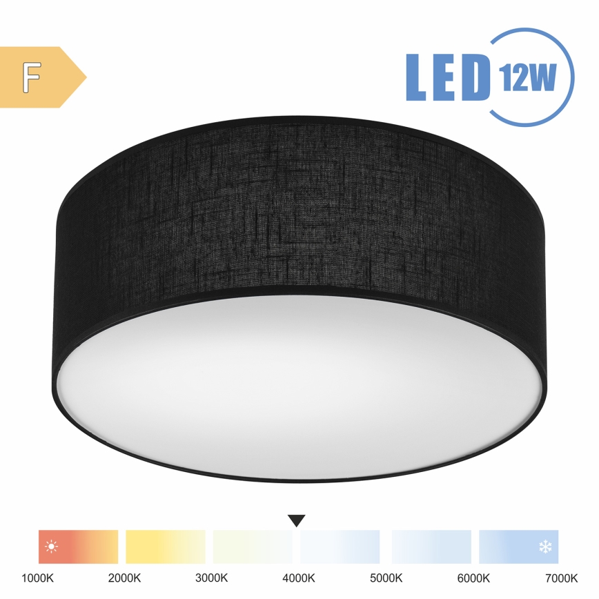 Brilagi - LED Plafon SIRIJA LED/12W/230V śr. 35 cm czarny