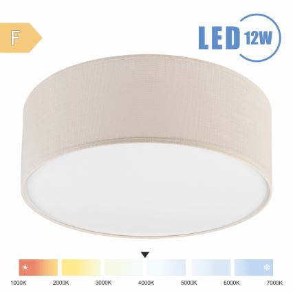 Brilagi - LED Plafon SIRIJA LED/12W/230V śr. 35 cm kremowy