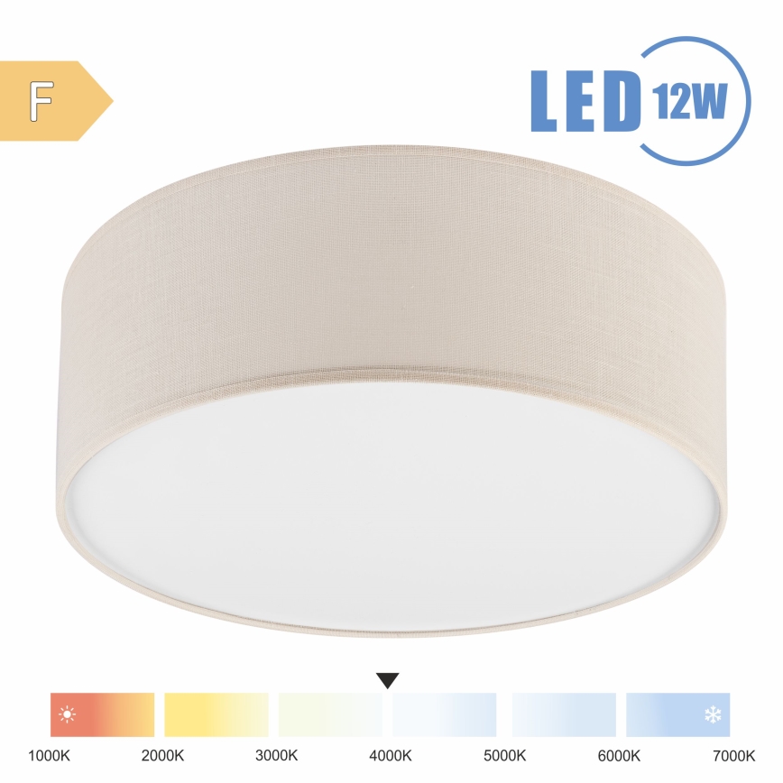 Brilagi - LED Plafon SIRIJA LED/12W/230V śr. 35 cm kremowy