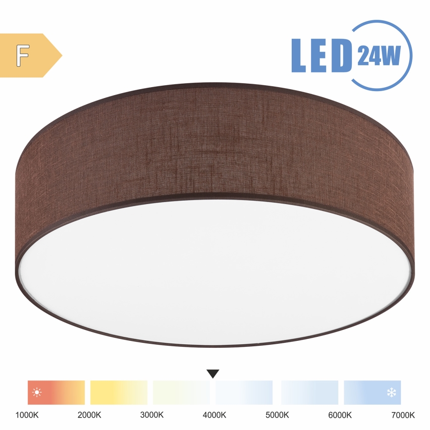 Brilagi - LED Plafon SIRIJA LED/24W/230V śr. 45 cm brązowy